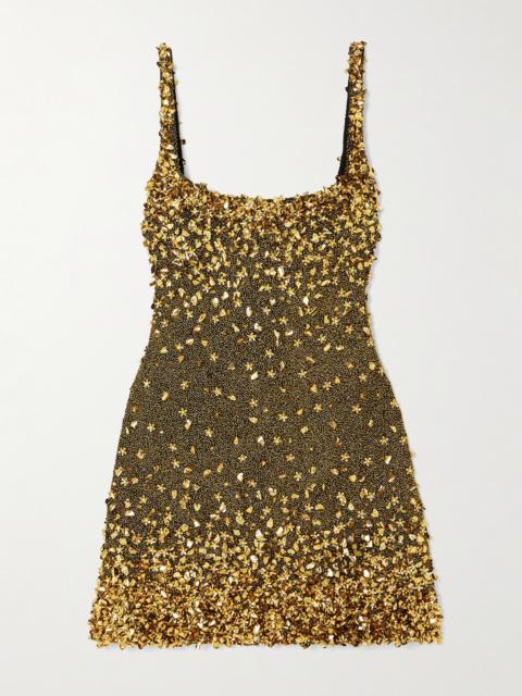 Midas Embellished Stretch-tulle Mini Dress
