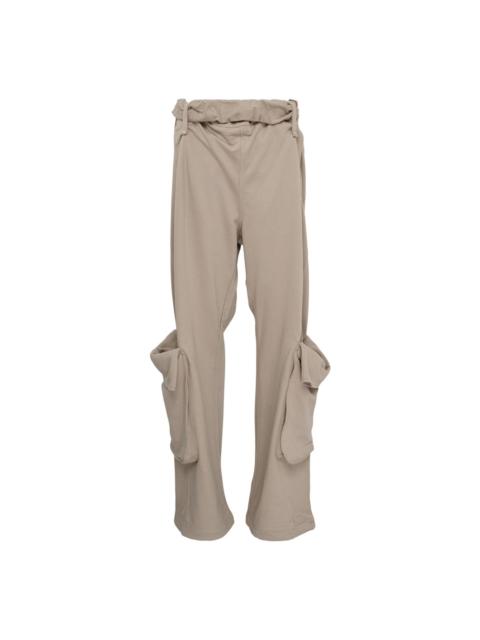Rolled Waist Sweat Cargo Pants