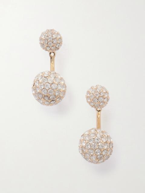 Floating Spark Gold-tone Crystal Earrings