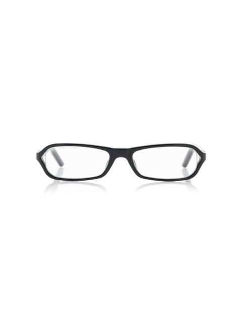 Slim Square-Frame Acetate Glasses black