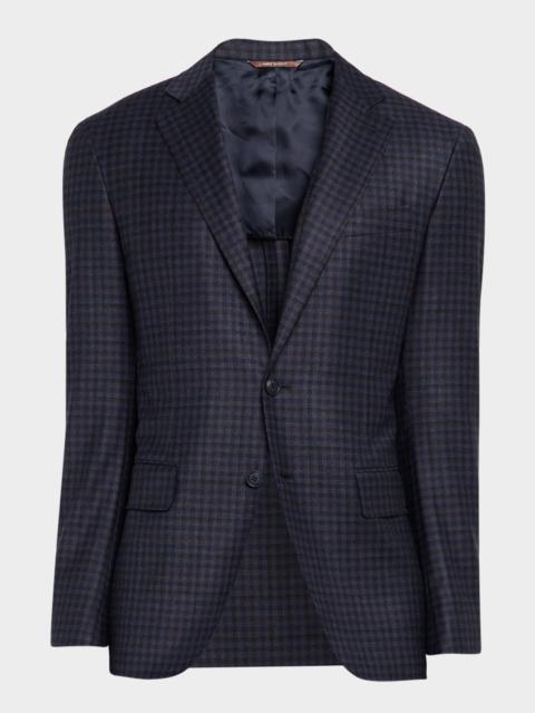 Men's Gingham Wool Stretch Sport Coat