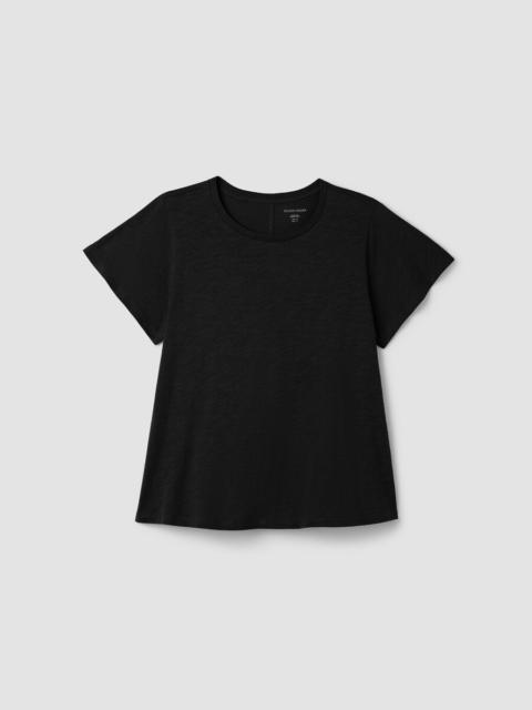 Organic Cotton Slubby Jersey Crew Neck Tee