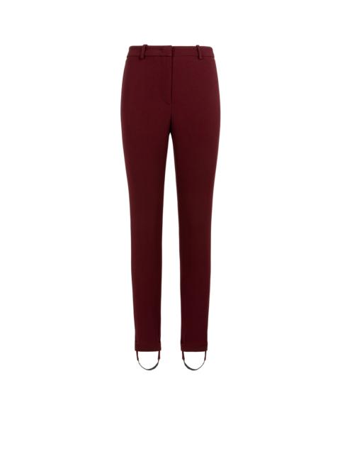 Double stretch crepe solid trousers