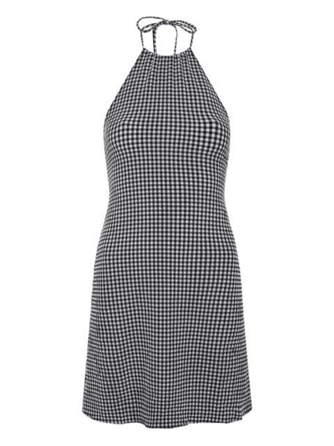 halterneck mini dress