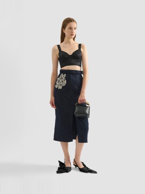 A LINE MIDI SKIRT