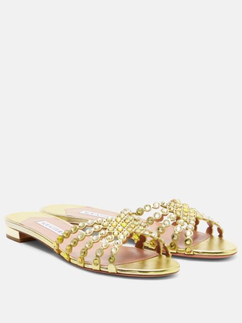 Tequila embellished leather sandals