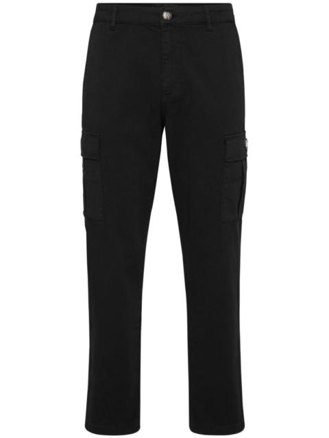 logo patch cargo trousers