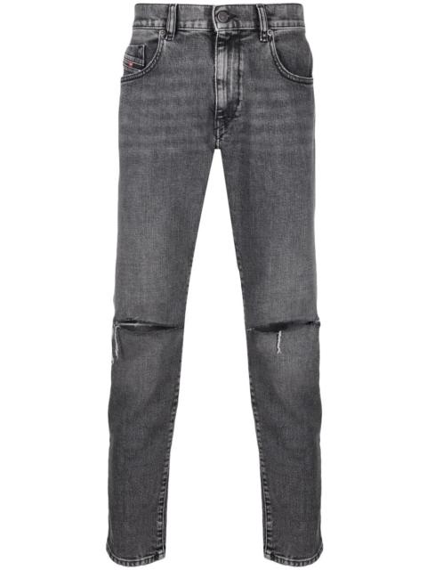 low-rise straight-leg jeans