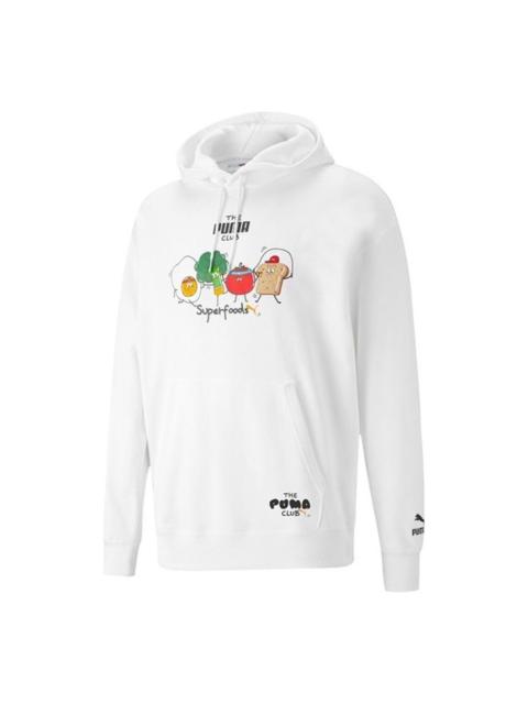 PUMA Club Graphic Living Series Funny Printing Knit Sports White 533198-02