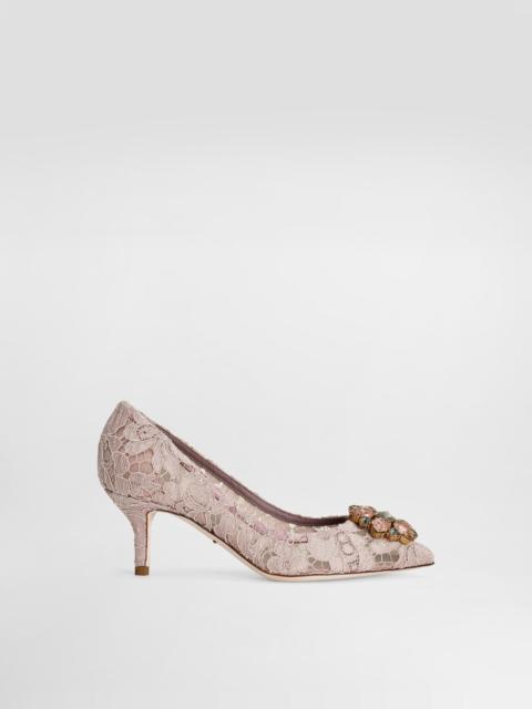 Pump in Taormina lace with crystals