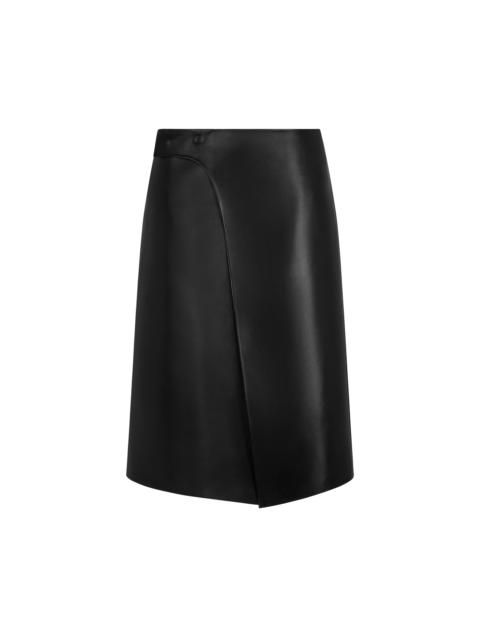 BONDED NAPPA LEATHER WRAP SKIRT