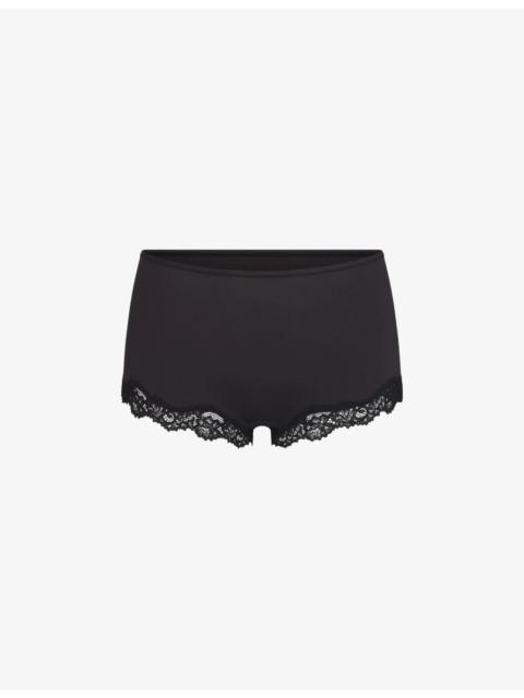 Fits Everybody lace-trim stretch-woven boy shorts