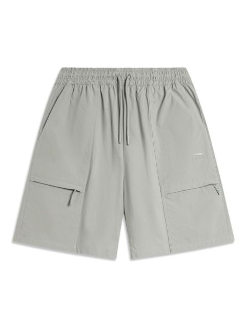 Li-Ning Logo Waterproof Loose Fit Shorts 'Grey' AKSU533-4