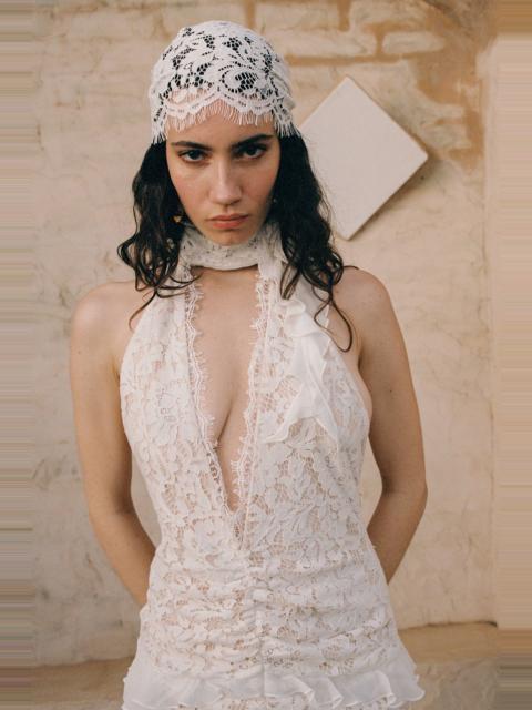 BONITA HEAD SCARF IN WHITE LACE