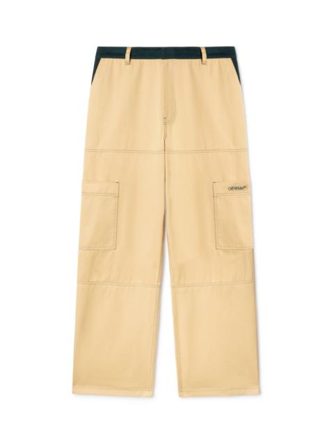 Beige Stitch Cargo Pants