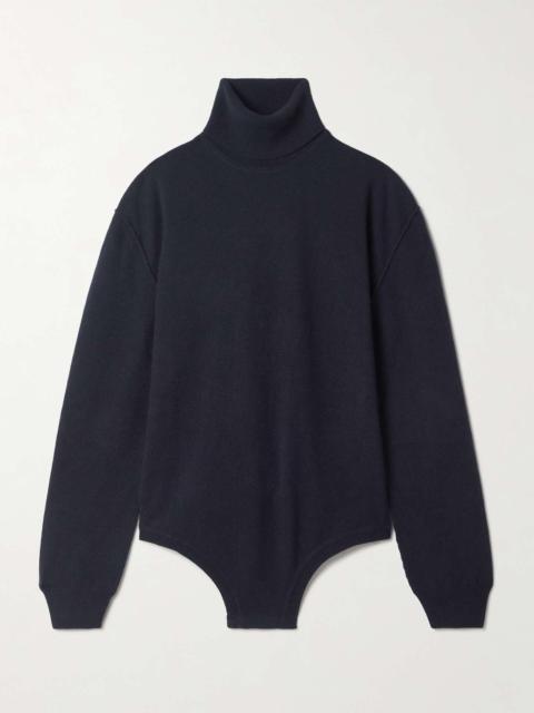 Wool and cashmere-blend turtleneck bodysuit