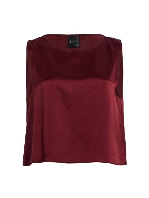 Barb Satin Crop Top burgundy