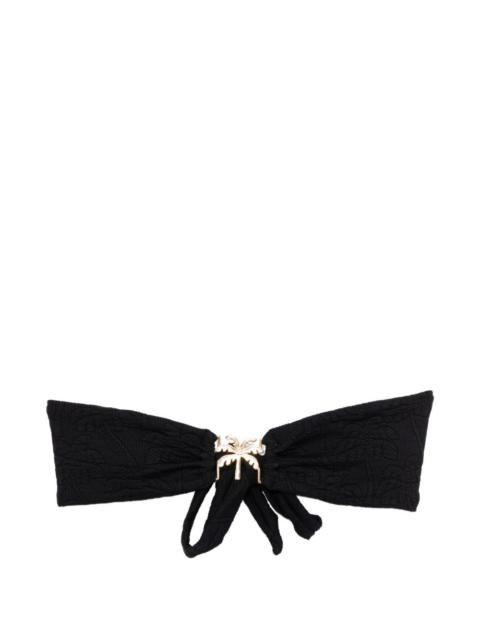 graphic-embroidered bikini top