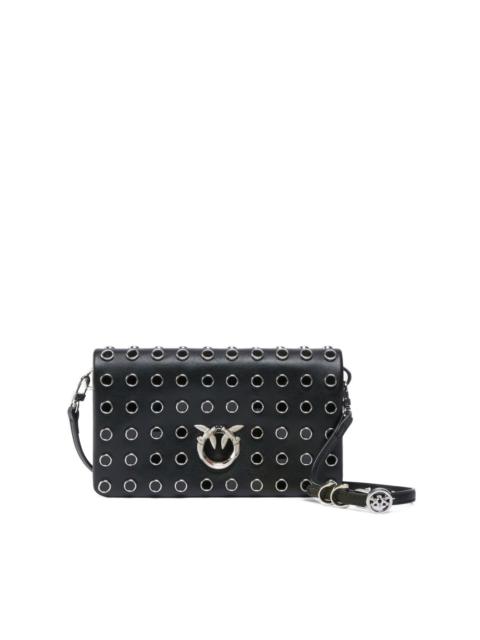 eyelet logo crossbody bag