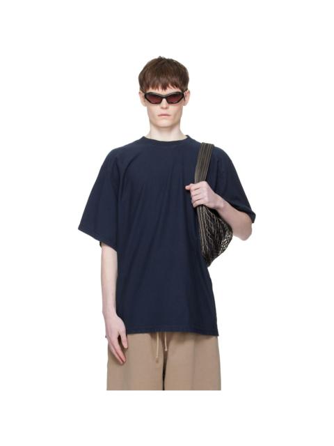 Navy Embroidered-Logo T-shirt