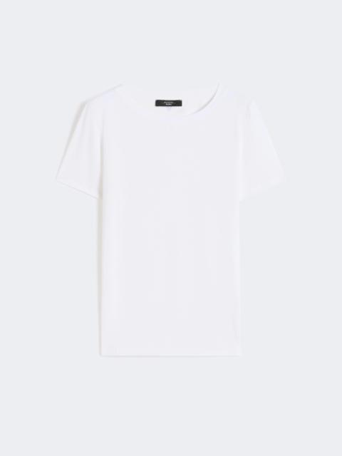 Basic cotton jersey T-shirt - WHITE