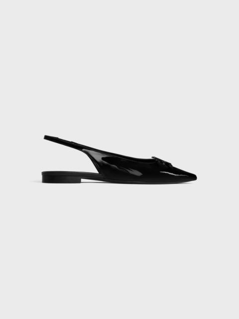 CELINE ALMA TRIOMPHE FLAT SLINGBACK in PATENT CALFSKIN