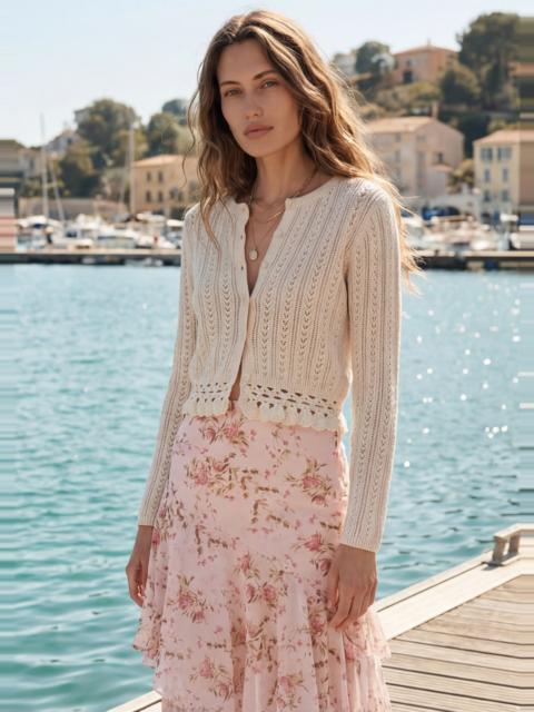 LILIBETH POINTELLE CARDIGAN MACADAMIA