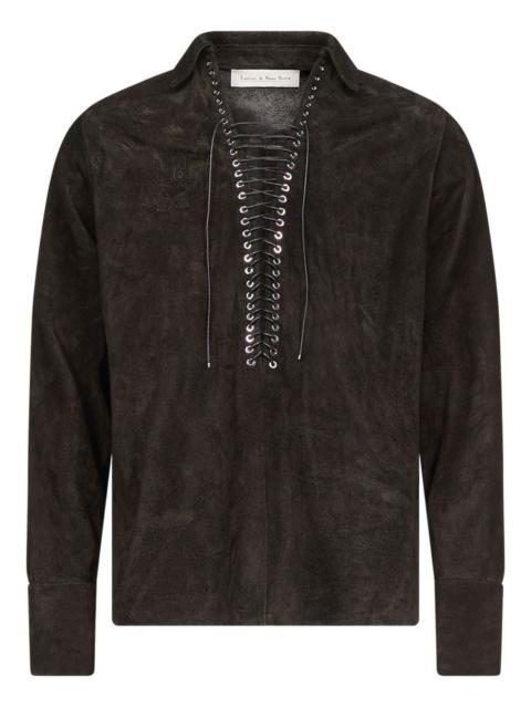 Alan lace-up suede shirt