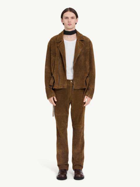 Suede biker jacket