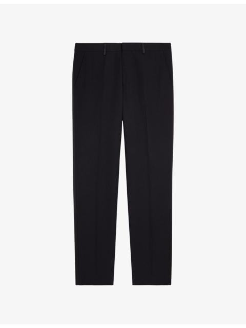 Straight-leg regular-fit wool trousers