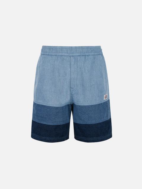 Panel Design Regular Fit Denim Shorts