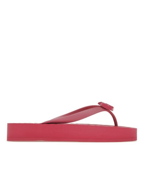 Gucci Chevron Thong Sandal Pink Rubber