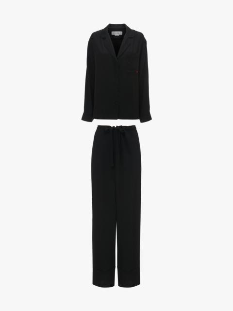 VB Monogram Pyjama Sleep Set In Black