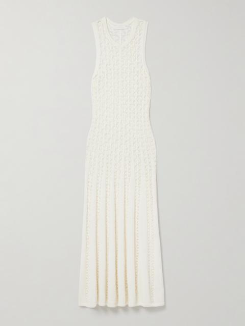 Wylie Open-knit Cotton Maxi Dress
