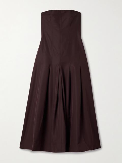 Maeve Pleated Wool-blend Twill Midi Dress