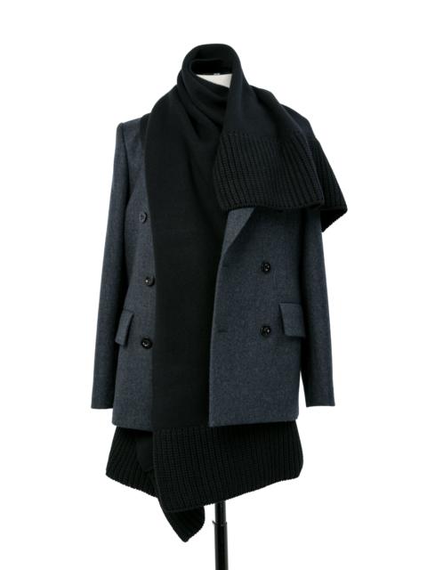 Wool Melton x Wool Knit Jacket