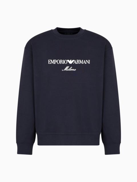 DOUBLE-JERSEY SWEATSHIRT WITH LOGO EMBROIDERY