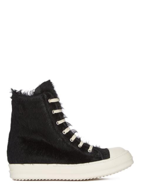 high-top shearling sneakers