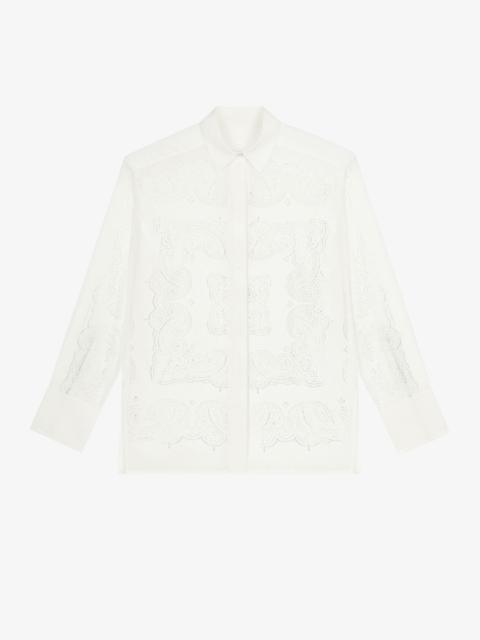 SHIRT WITH PERFORATED BANDANA PRINT