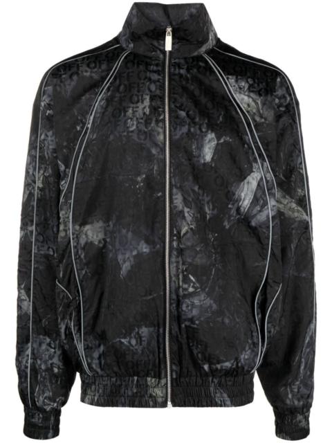 Biker crinkled windbreaker jacket