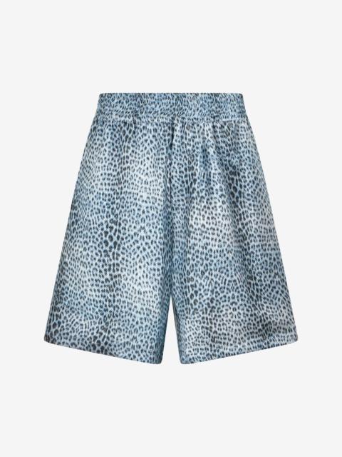 Baby Jaguar Print Fabric Shorts
