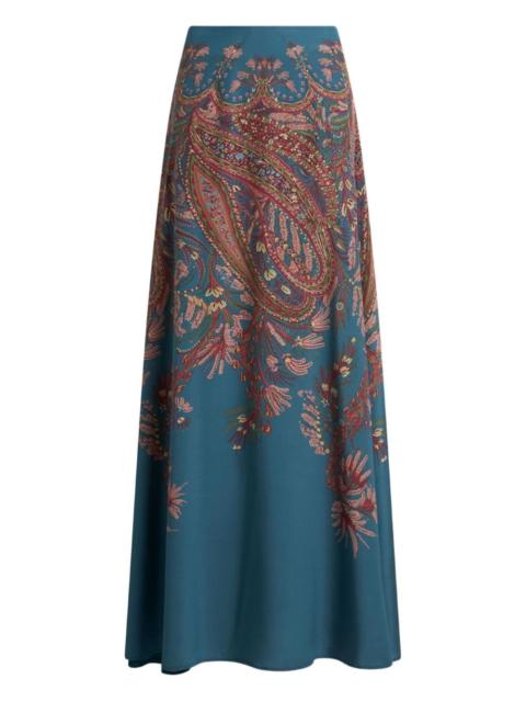 paisley-print maxi skirt
