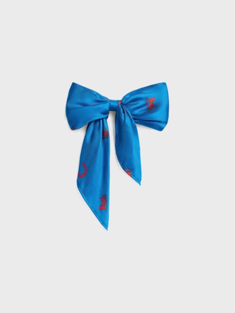 Celine Big Ribbon Hair Clip in Silk and Steel