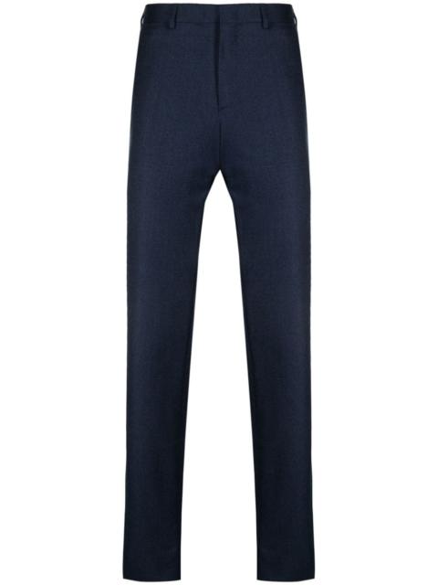 straight-leg wool trousers