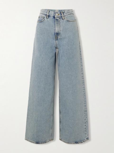 High-rise Wide-leg Organic Jeans
