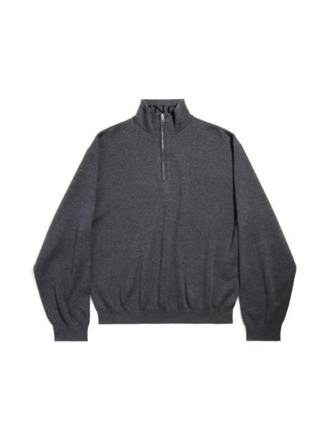 Men's Half-zip Sweater in Grey