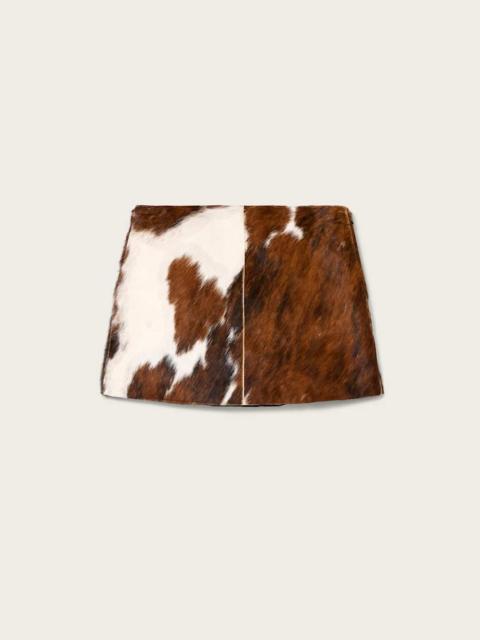 DAPPLE COWHIDE MINI SKIRT
