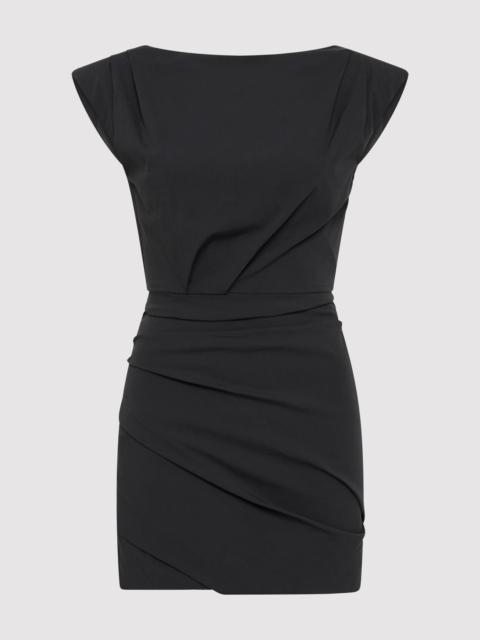 Bateau Tuck Mini Dress - Black