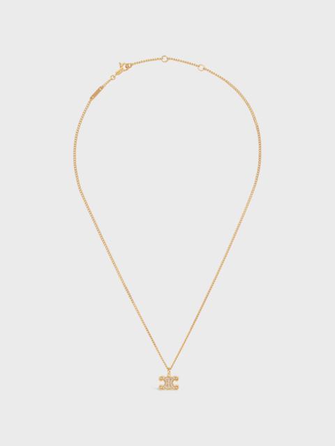 Triomphe Rhinestone Necklace in Brass with Gold Finish and Crystals