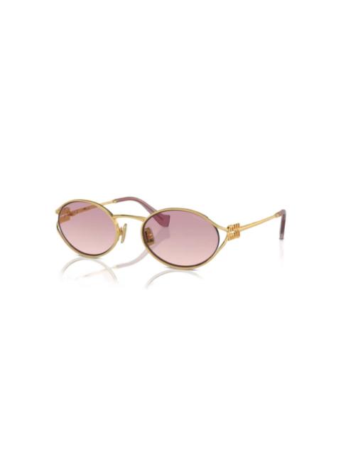 oval-frame sunglasses